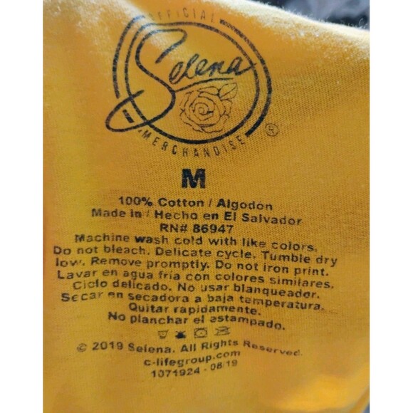 Selena Women's Medium Yellow T-Shirt Vintage Retro Official Tee - Picture 4 of 4